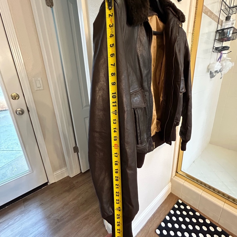 Schott NYC Bomber Flight Jacket (Brown) - Picture 10 of 11